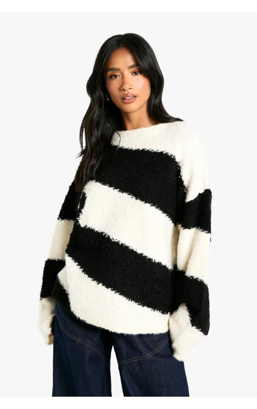 Трикотажний джемпер Petite Borg у діагональні смужки