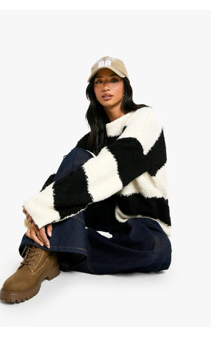 Трикотажний джемпер Petite Borg у діагональні смужки