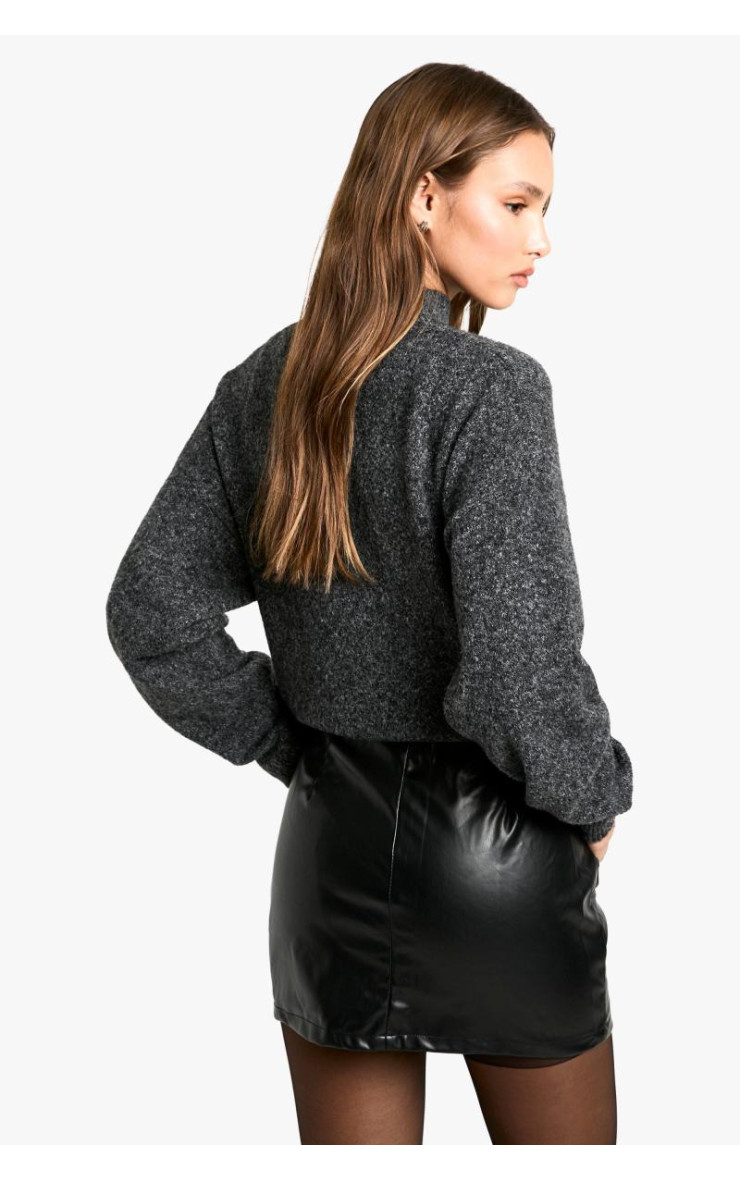 Міні-спідниця з Pu Ruched