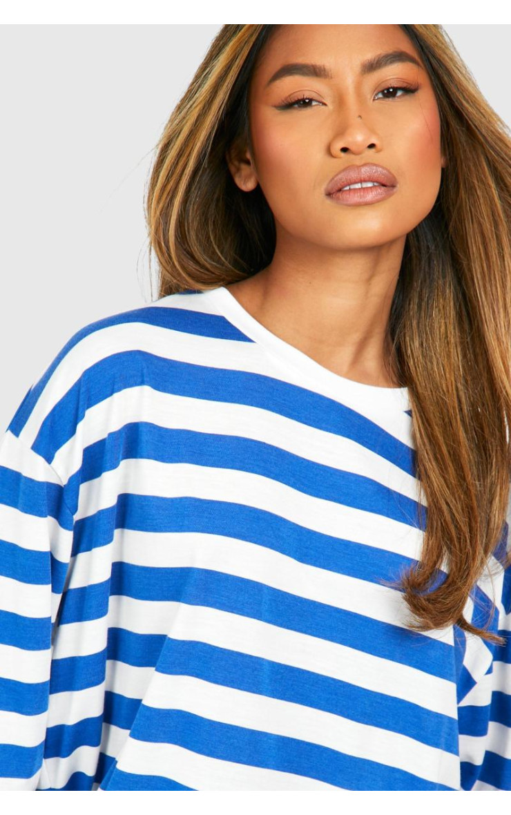 Футболка в широкі смужки з широкими рукавами