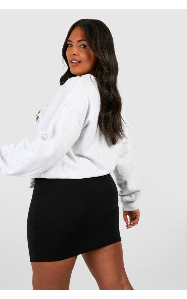 Плюс базова міні-спідниця з джерсі