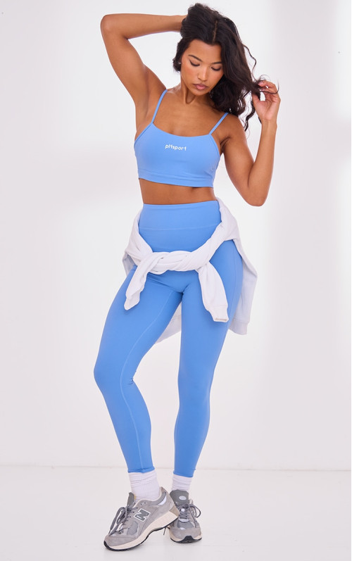 Легінси з високою талією PLT SPORT Blue Sculpt Detail