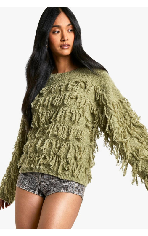 Boucle трикотажна бахрома