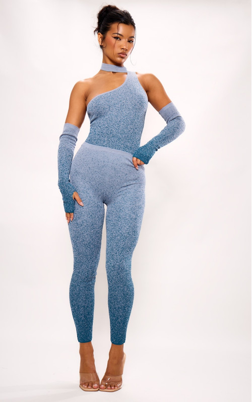 В'язані вирізані легінси Teal Marl