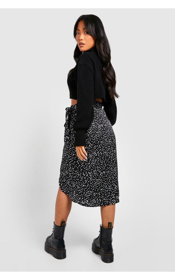 Маленька атласна спідниця з принтом