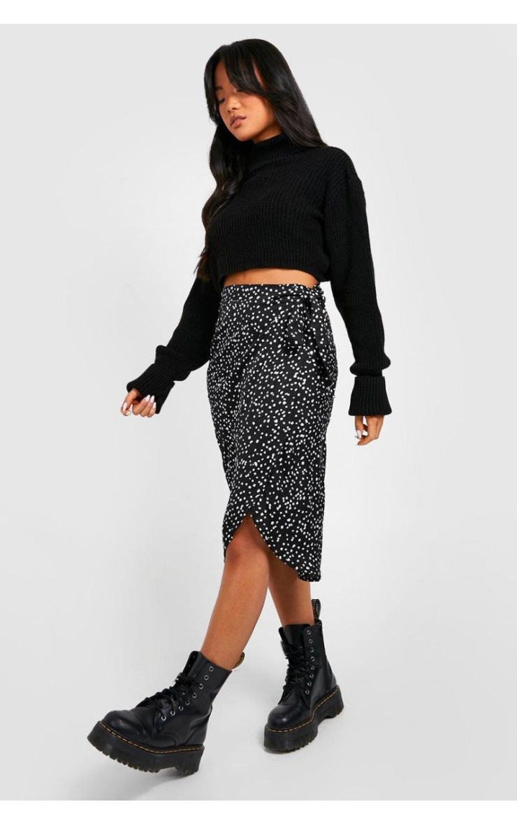 Маленька атласна спідниця з принтом