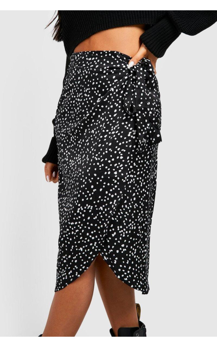 Маленька атласна спідниця з принтом