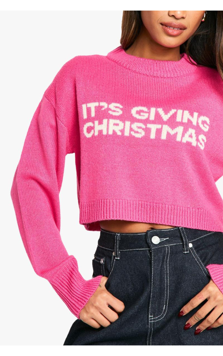 Укорочений джемпер із лозунгом «Даючи Різдво».