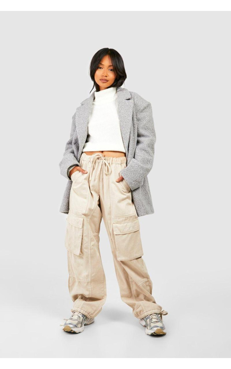 Кремовий укорочений рибальський джемпер