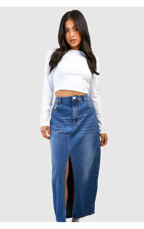 Маленька середня мийка спідна передня джинсова спідниця