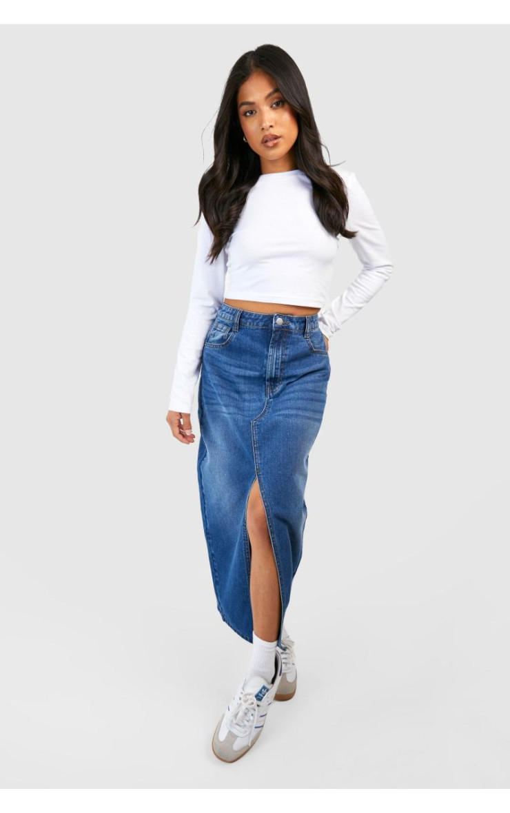 Маленька середня мийка спідна передня джинсова спідниця