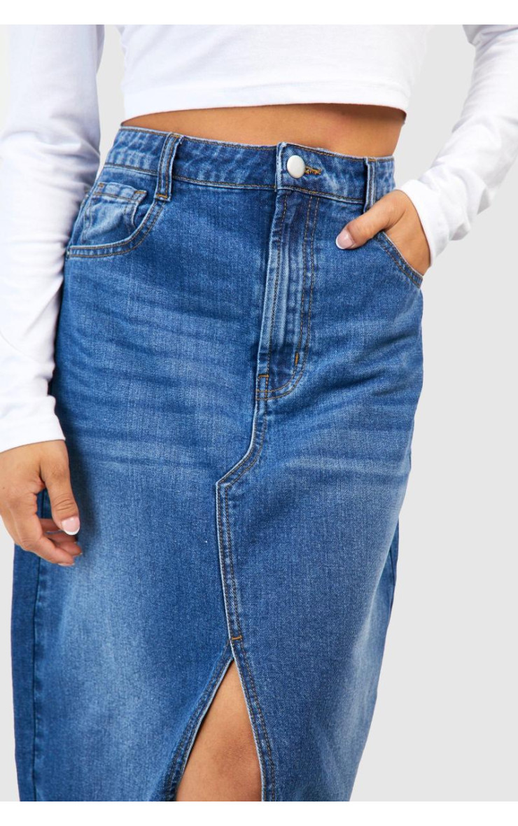 Маленька середня мийка спідна передня джинсова спідниця