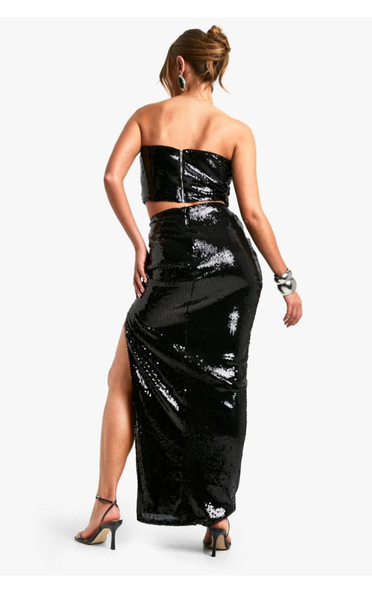 Спідниця максі з паєтками