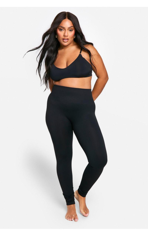 Плюс безшовні легінси з ребрами Tummy Control