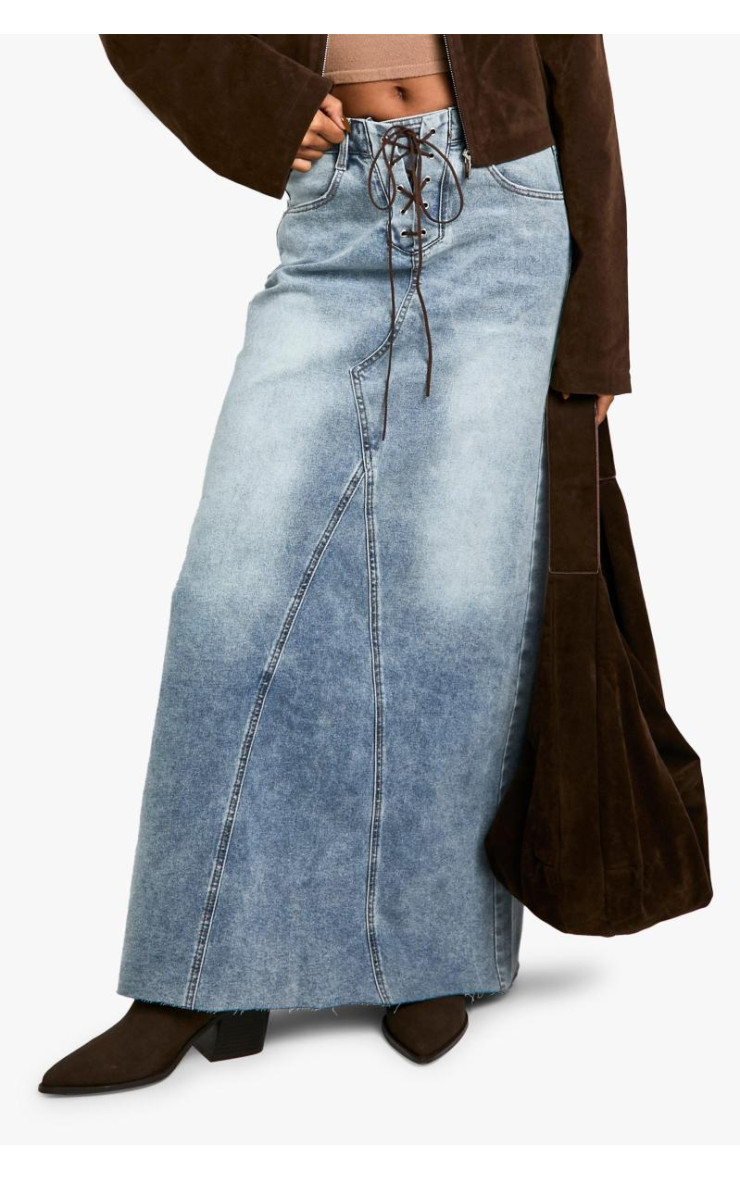 Спідниця максі зі шнурівкою