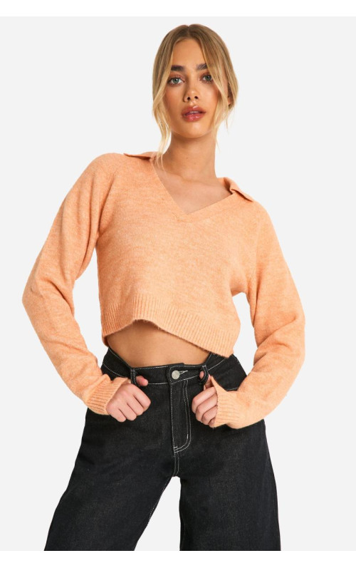 М'який в'язаний тонкий датчик обрізаний перемичок для коміра поло