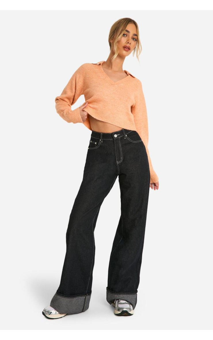 М'який в'язаний тонкий датчик обрізаний перемичок для коміра поло