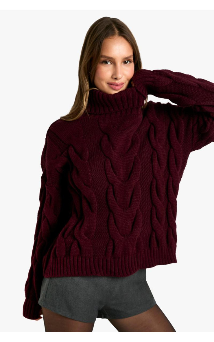 Величезний джемпер із широким вирізом із широким вирізом