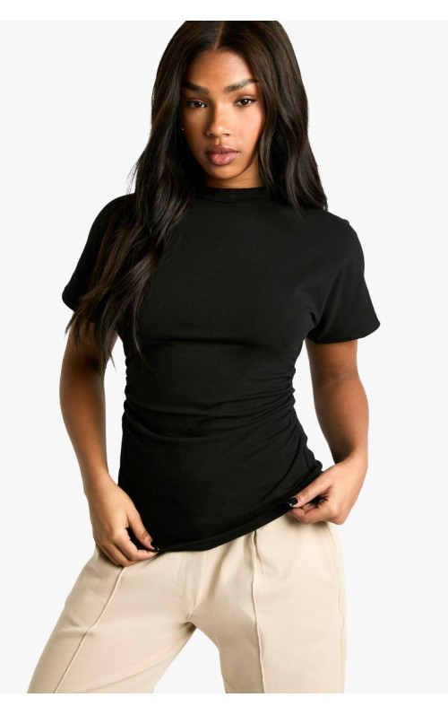 Джерсі Рухедна талія шапка рукава футболка