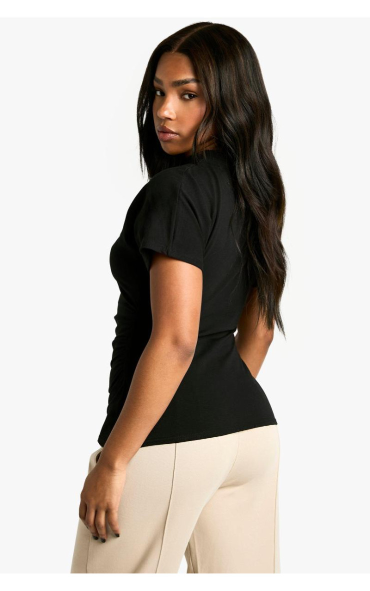 Джерсі Рухедна талія шапка рукава футболка