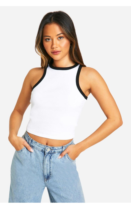 Укорочений жилет із товстою палітуркою Racer Neck