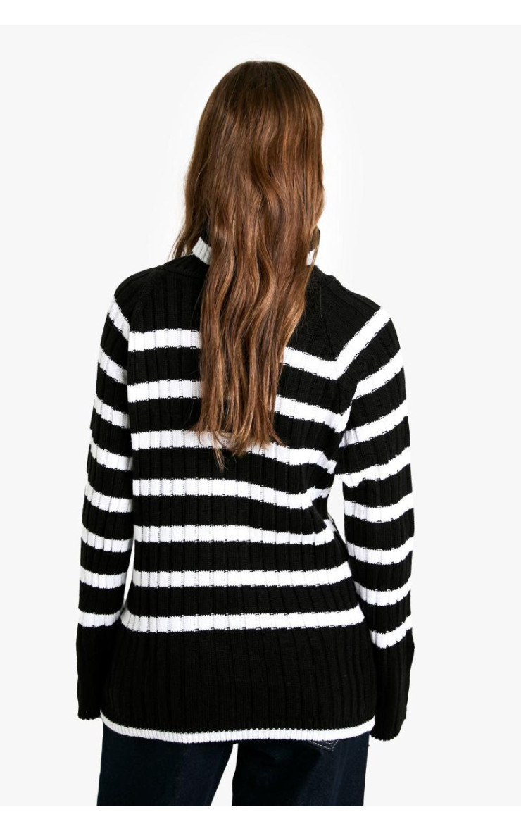 Джемпер у смужку з широкими рукавами під горловину