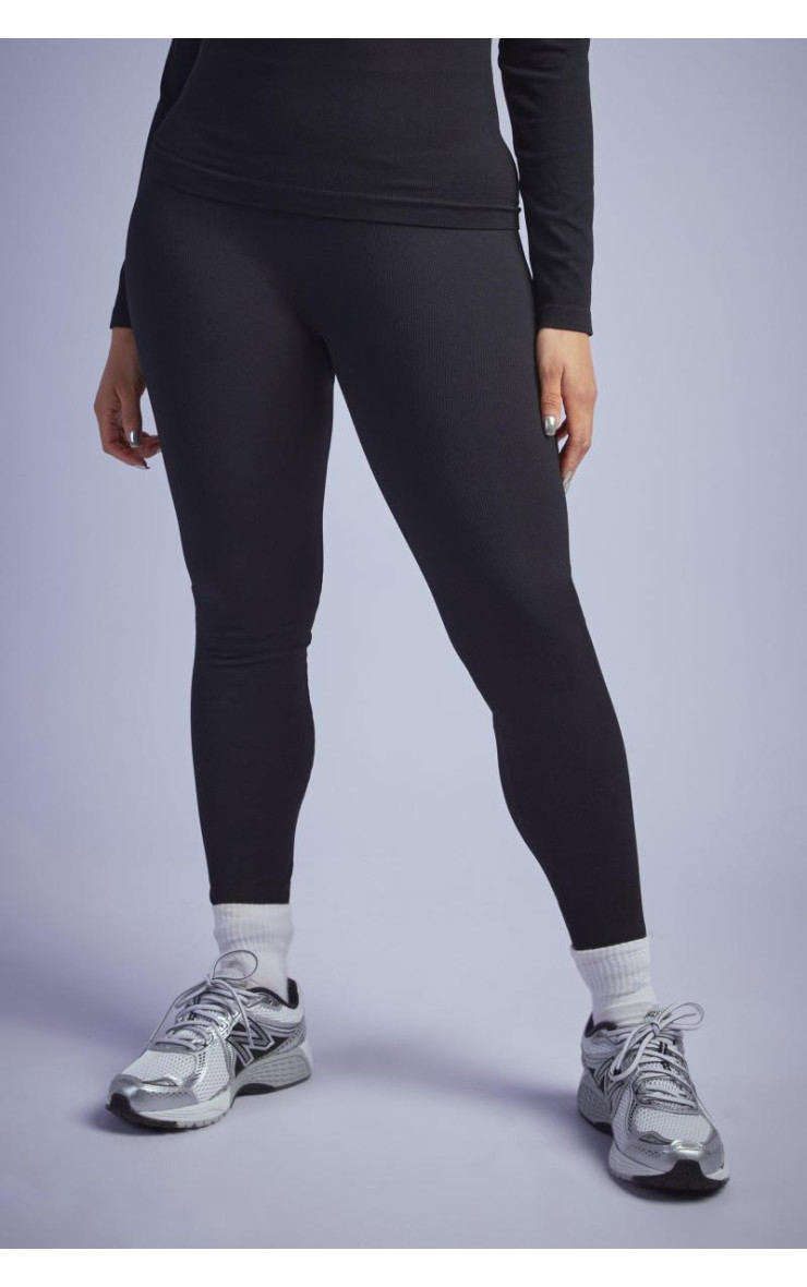 Плюс безшовні легінси в рубчик