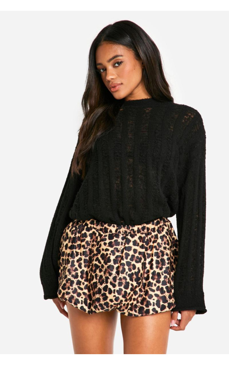 Леопардовий плетений пуховий м'яч