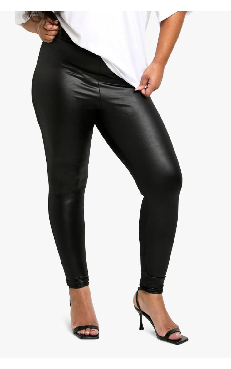 плюс поліуретанові легінси з високою талією