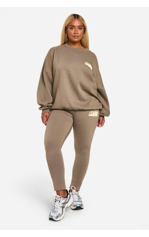 Спортивний костюм легінси з пуховим принтом