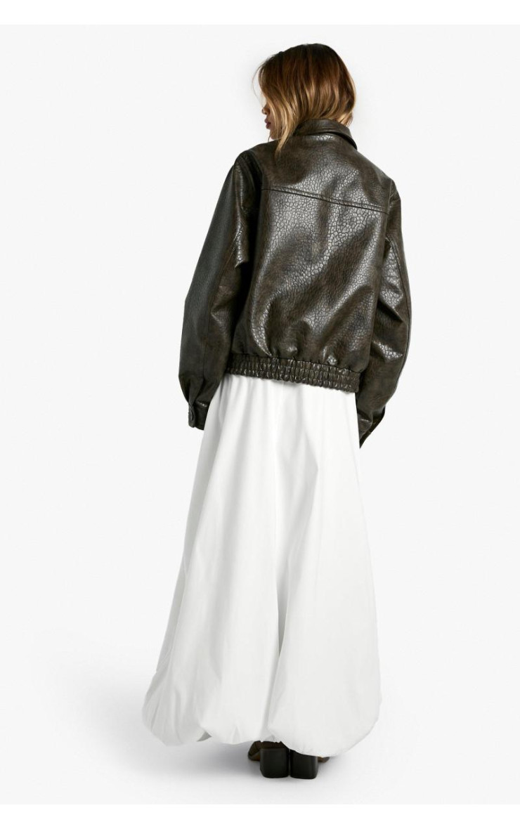 Структурована спідниця з максі з листком