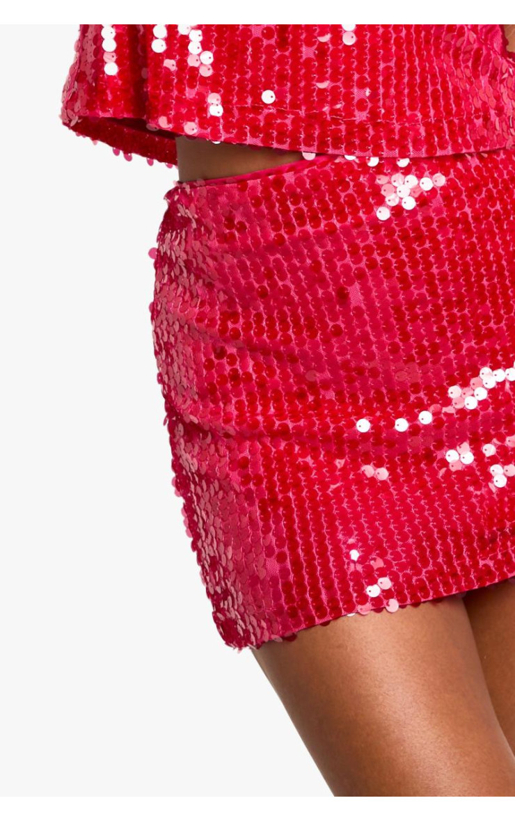 Міні-спідниця з низькою посадкою з паєтками