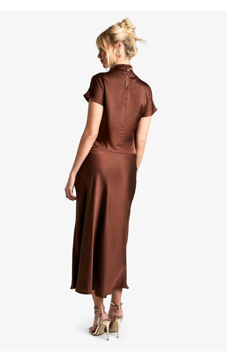 Атласна спідниця Midaxi