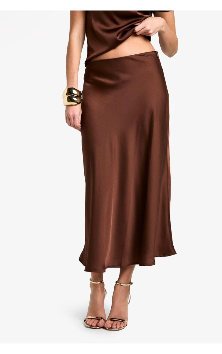 Атласна спідниця Midaxi