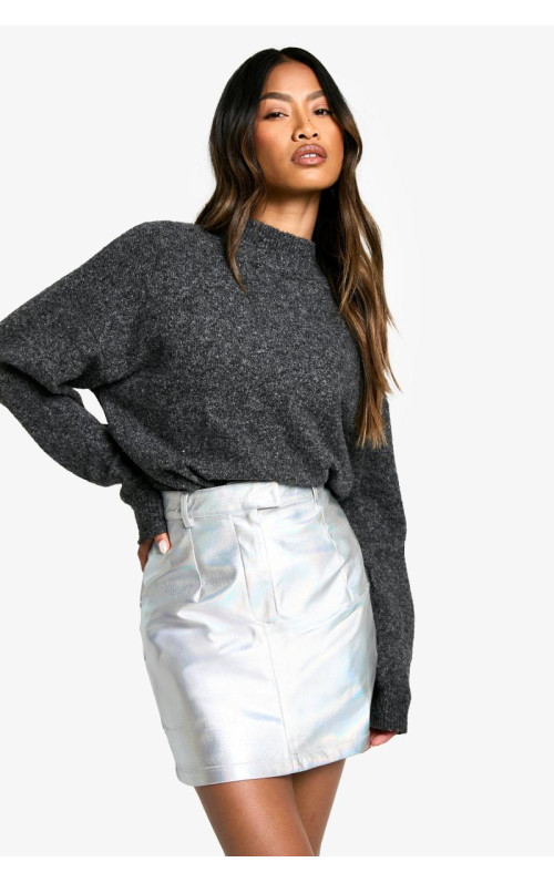 Райдужна міні-спідниця з високою талією