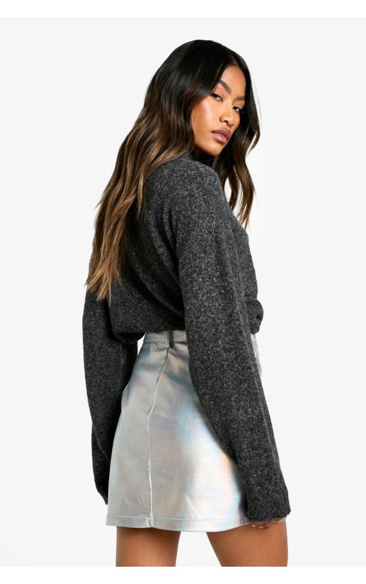 Райдужна міні-спідниця з високою талією