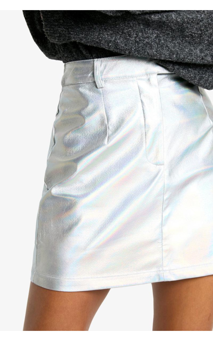 Райдужна міні-спідниця з високою талією