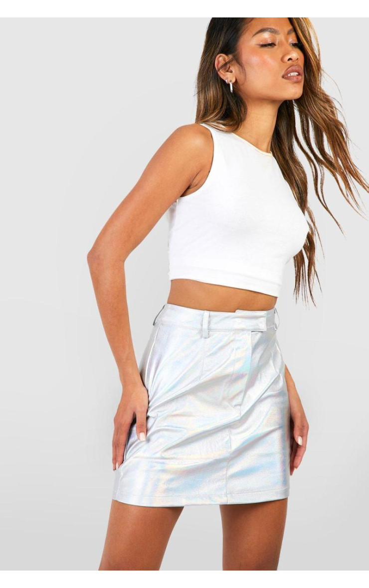 Райдужна міні-спідниця з високою талією