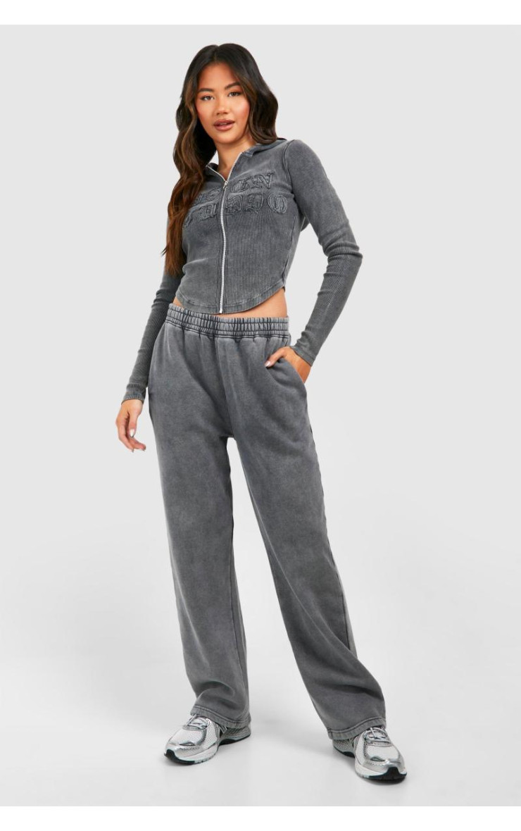 Худі Dsgn Studio Self Fabric Applique Washed Ribbed Zip Hoodie