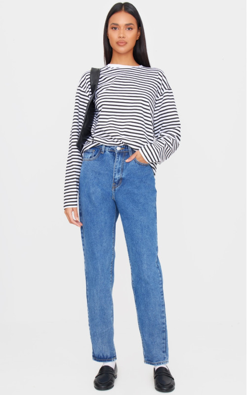 Середньо-блакитні джинси прямого крою